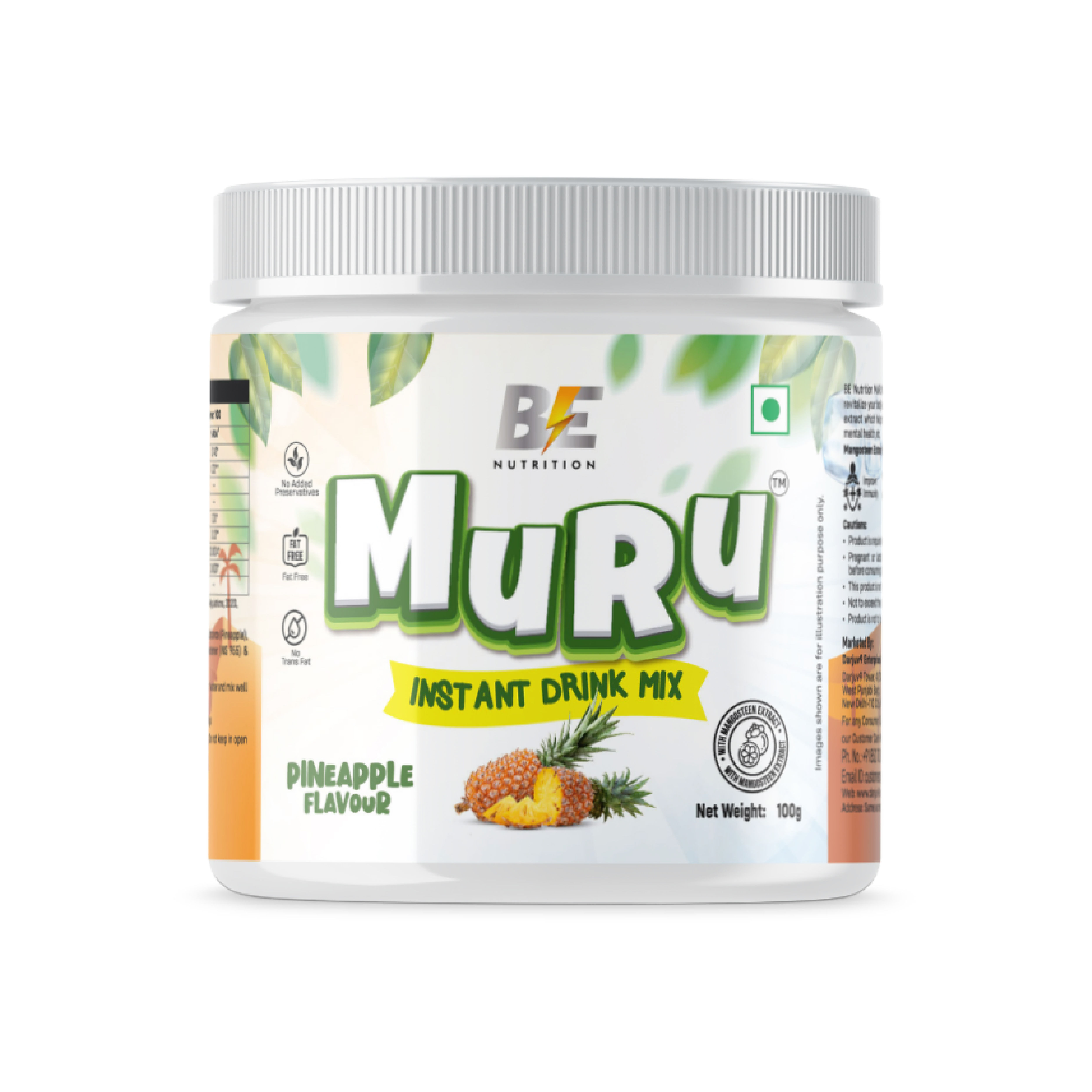 be nutrition muru instant drink mix (pineapple flavour) -100g