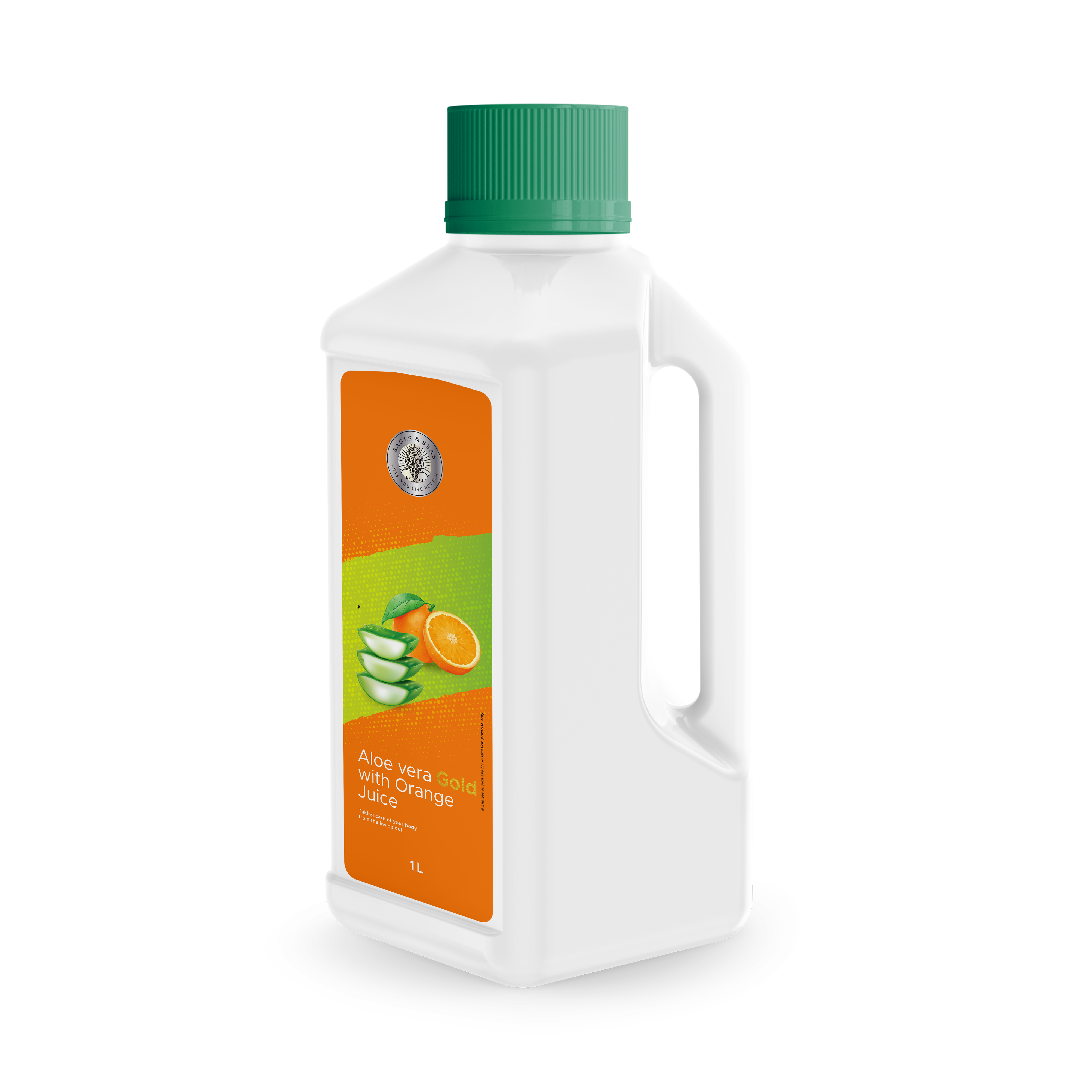 sages & seas aloevera gold with orange juice 1 litre