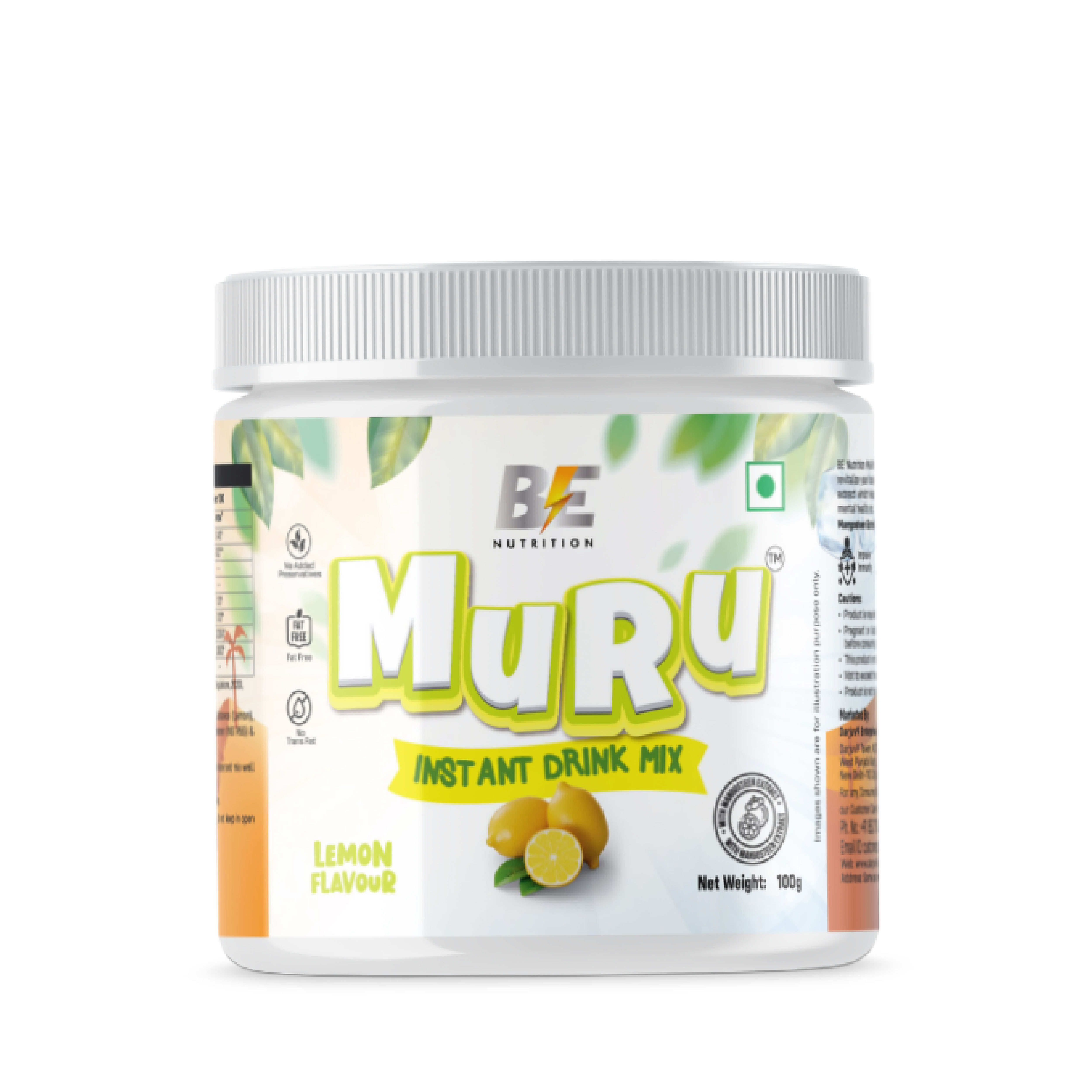 be nutrition muru instant drink mix (lemon flavour) -100g