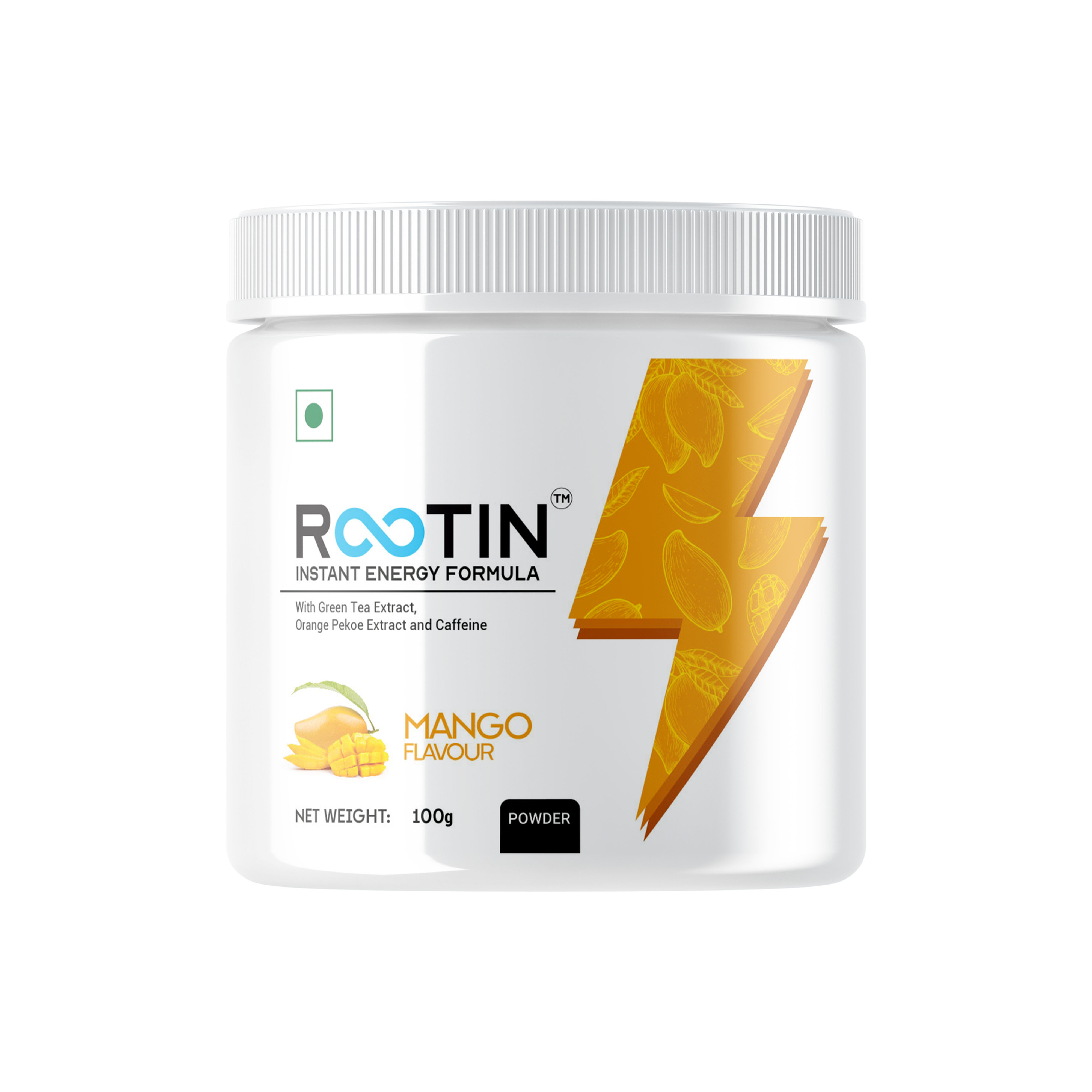 rootin instant energy formula - mango flavour 100 gm