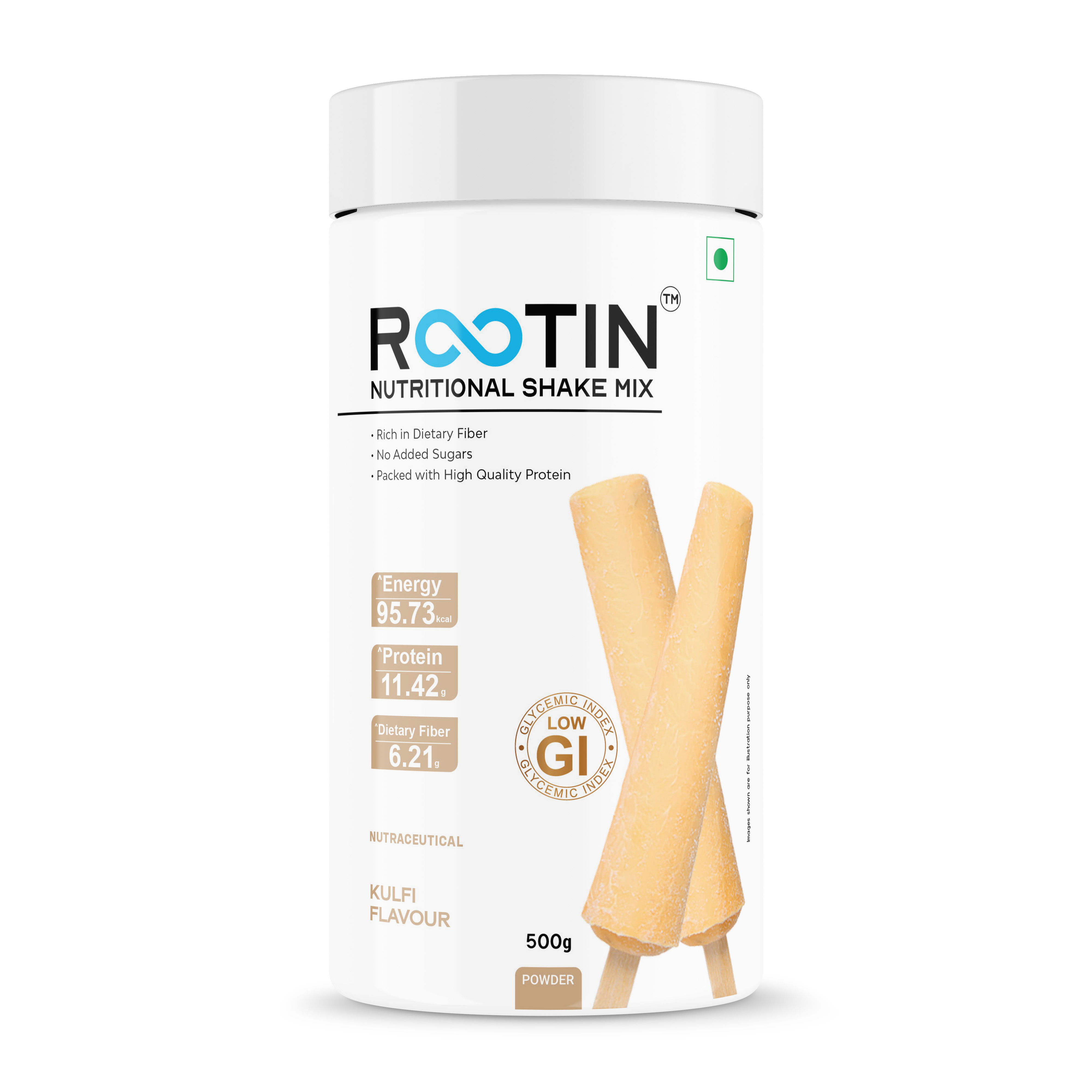 rootin nutritional shake mix kulfi flavour 500 gm