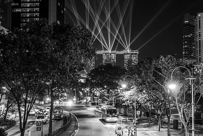 black contrasts with white