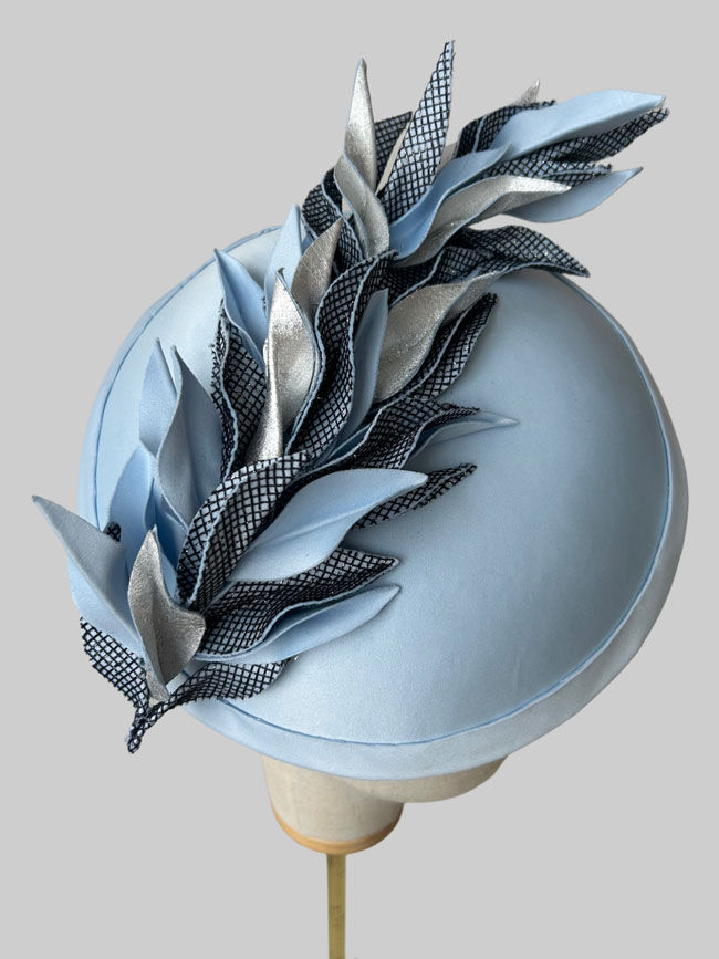 Thumbnail: designer Blue fascinator Hat for ascot and weddings