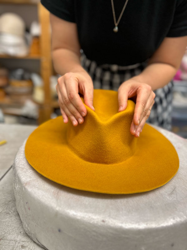 Thumbnail: felt hat fedora millinery making course london