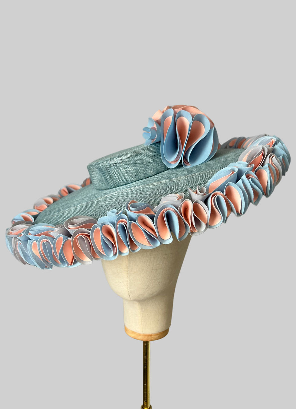 Blue and Pink Wide Brim Hat