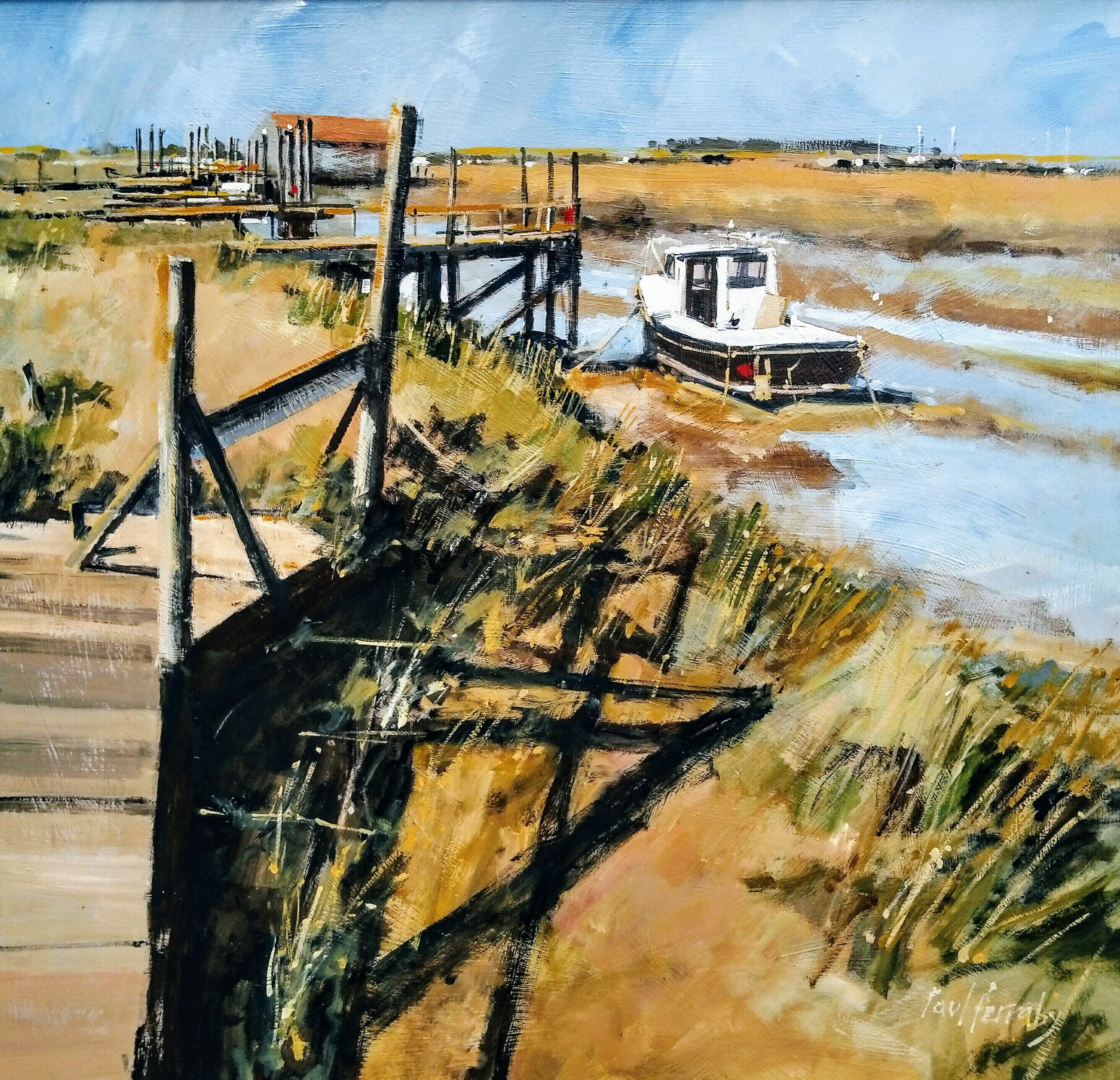 Thorn ham with Boat at Low Tide