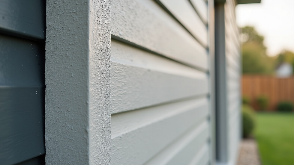 Close-up view of fiber cement siding texture