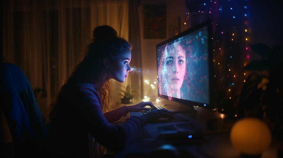 luishuhotmail_Woman_using_a_computer_and_a_spiritual_ray_connec_448e668f-9b7a-4ea5-9c73-8c