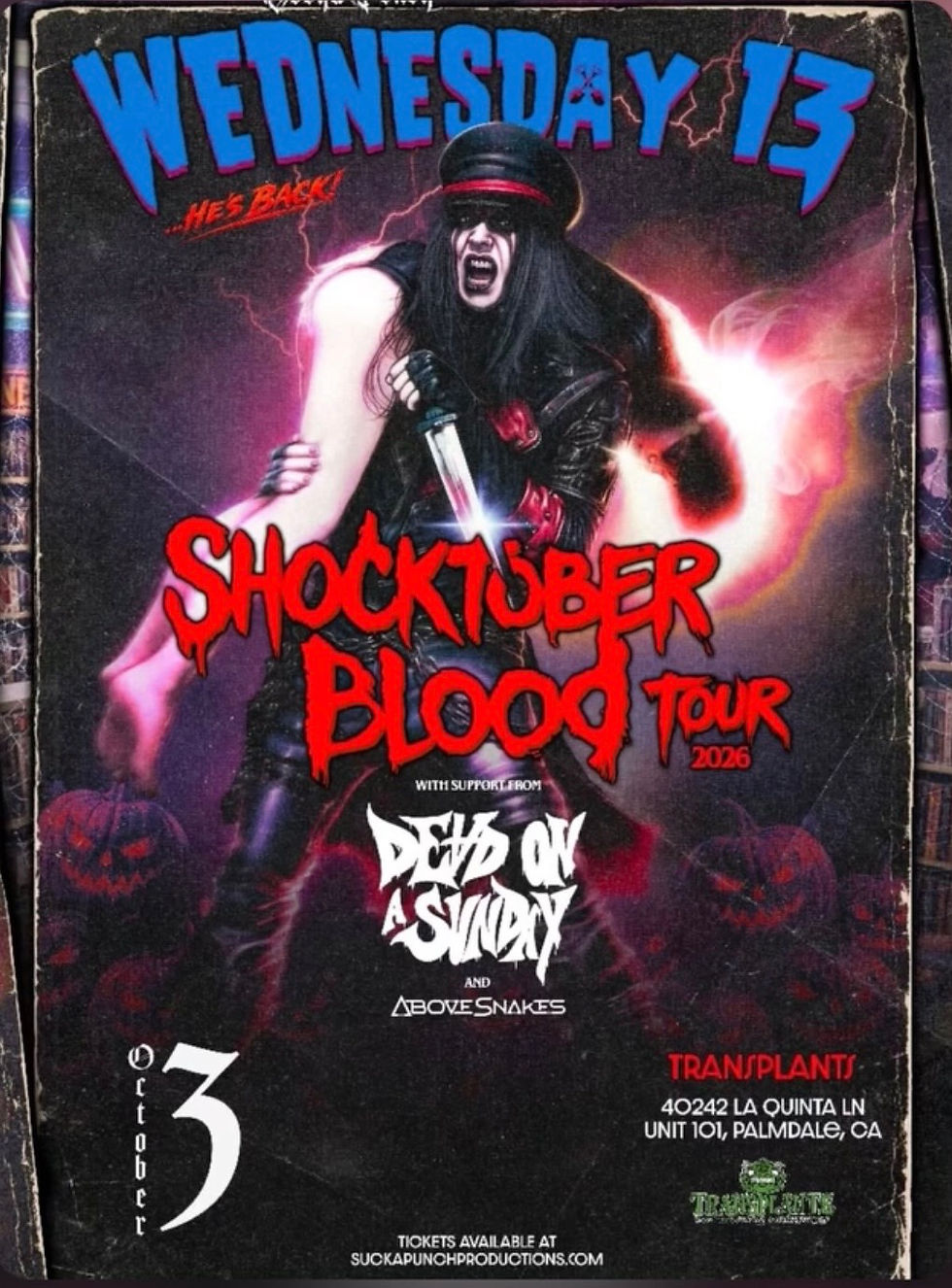 Wednesday 13 | Shocktober Blood Tour