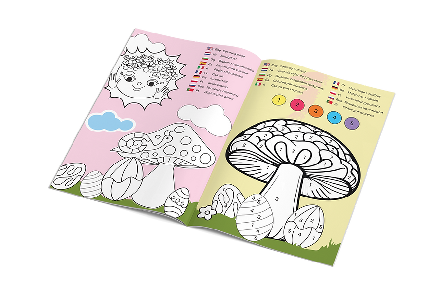 Easter coloring book inside
