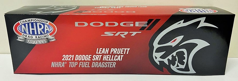 Thumbnail: UN-NUMBERED and Signed 2021 Leah Pruett DODGE SRT HELLCAT NHRA Top Fuel Dragster