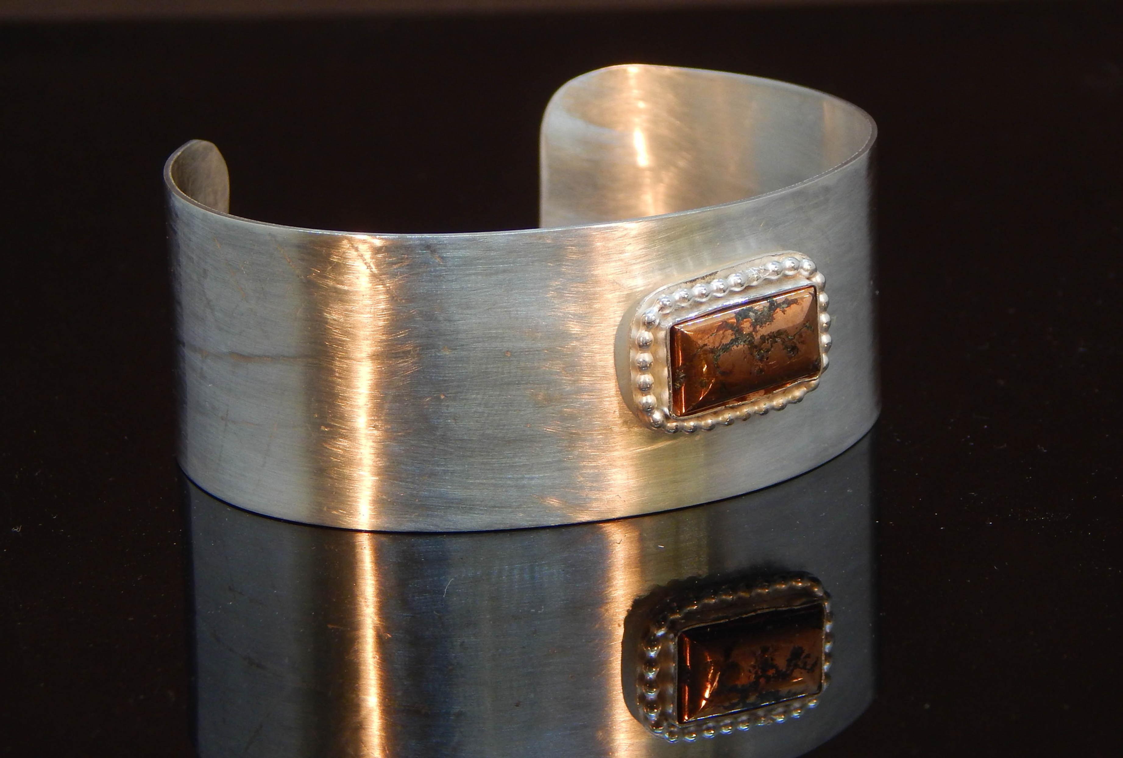 Sterling and Copper Accent Cuff
