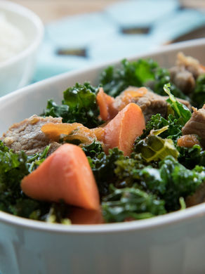 Braised Kale with Pork Shoulder