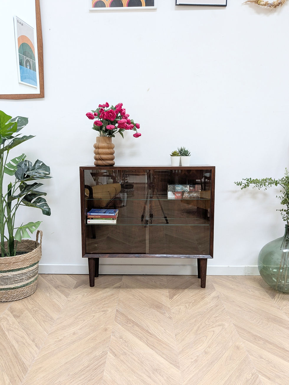 Buffet Vitrine Scandinave Palissandre 60s - Vue de face