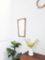 Miroir Scandinave en Teck des Années 60 - Vue de face