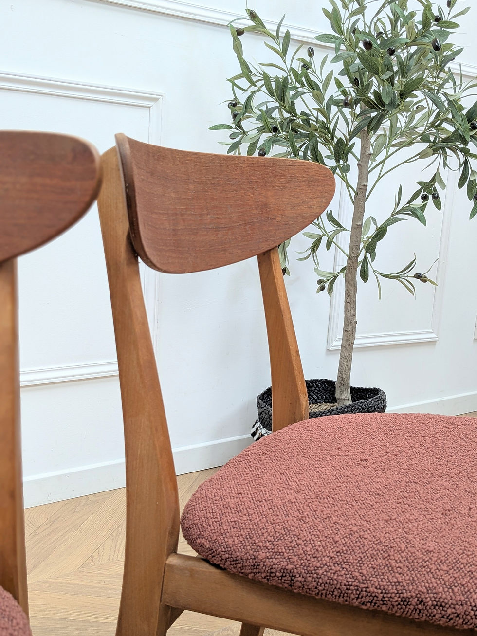 Miniature : Paire Chaises Farstrup 210 Scandinaves 60s - Détail