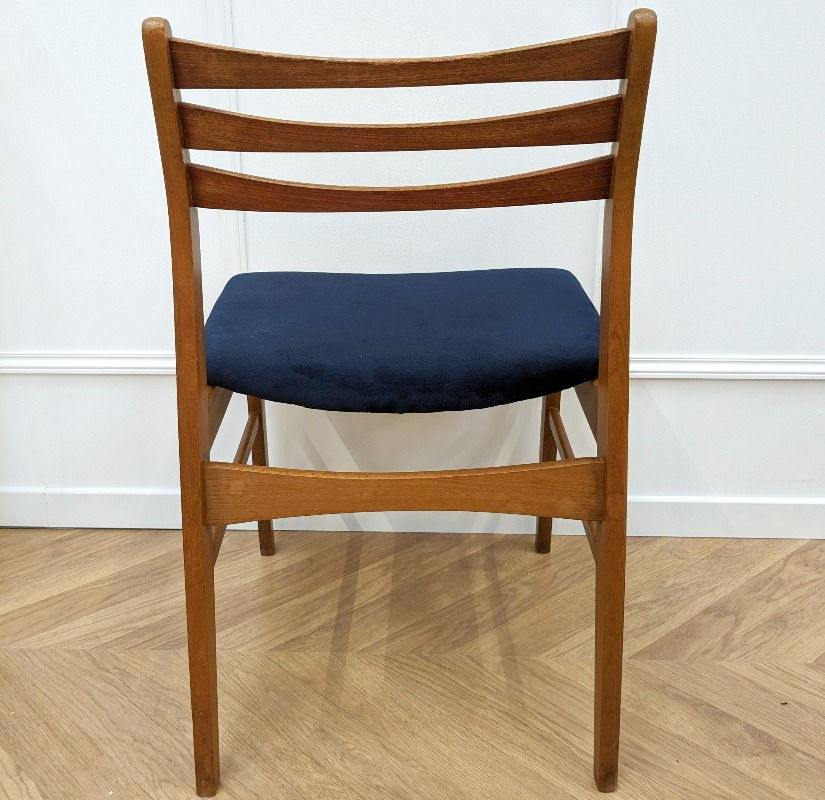 Miniature : Chaise scandinave vintage danoise bleue