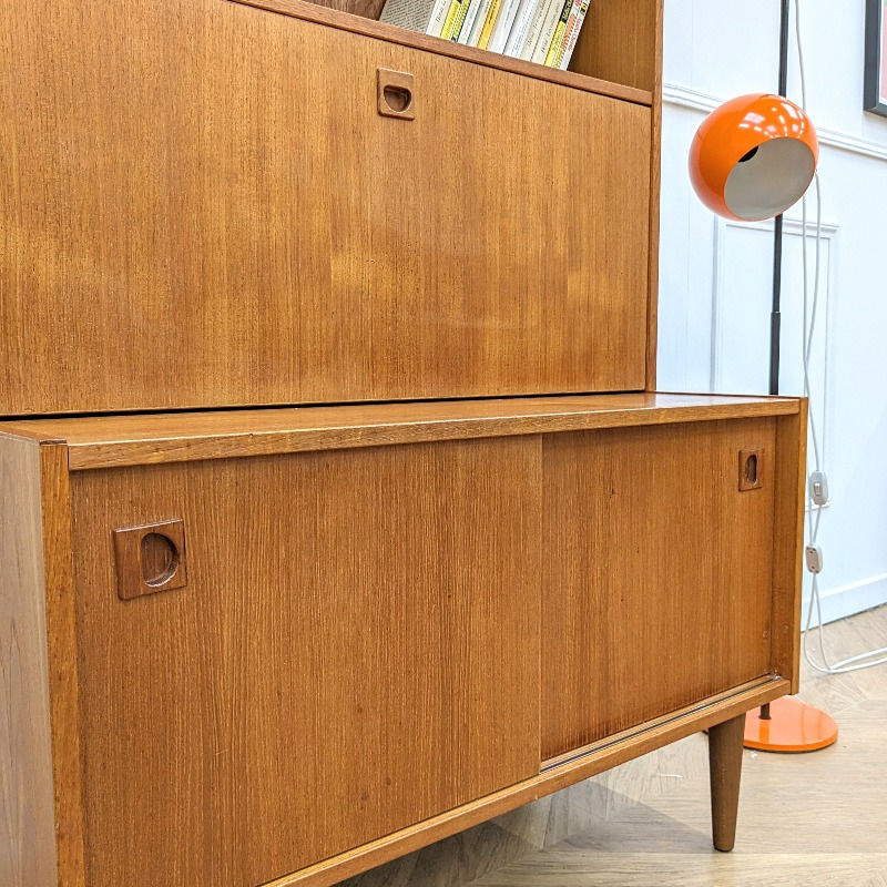 Miniature : Buffet haut bibliothèque scandinave vintage années 60