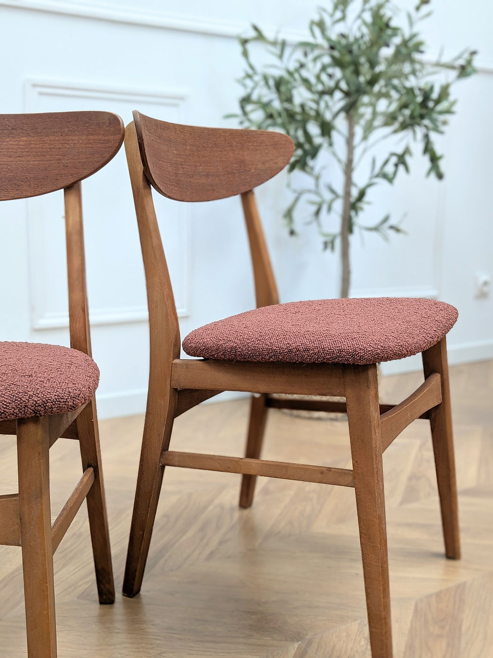 Miniature : Paire Chaises Farstrup 210 Scandinaves 60s - Détail