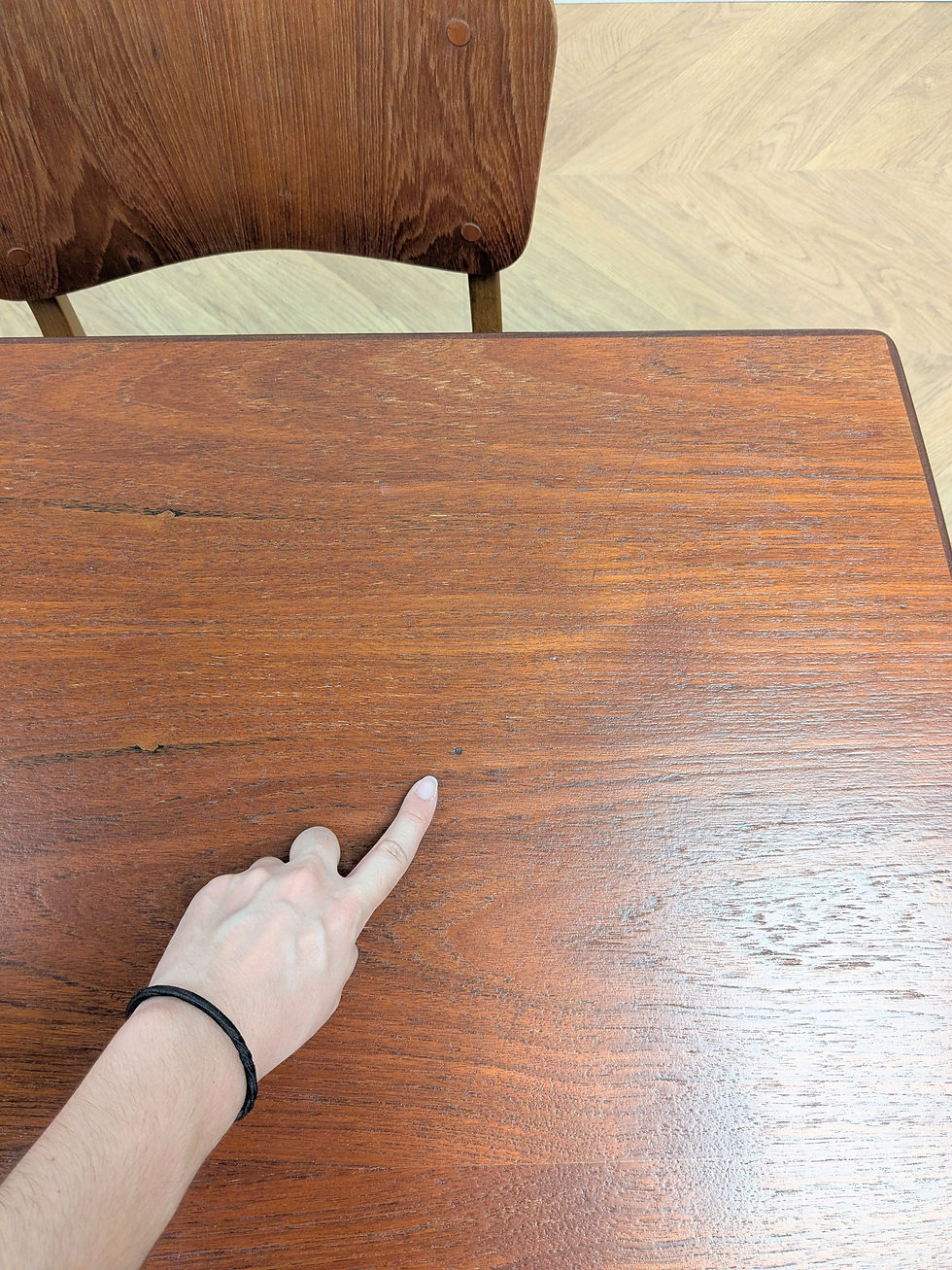 Miniature : Table à manger Teck Danois extensible 60s - Détail