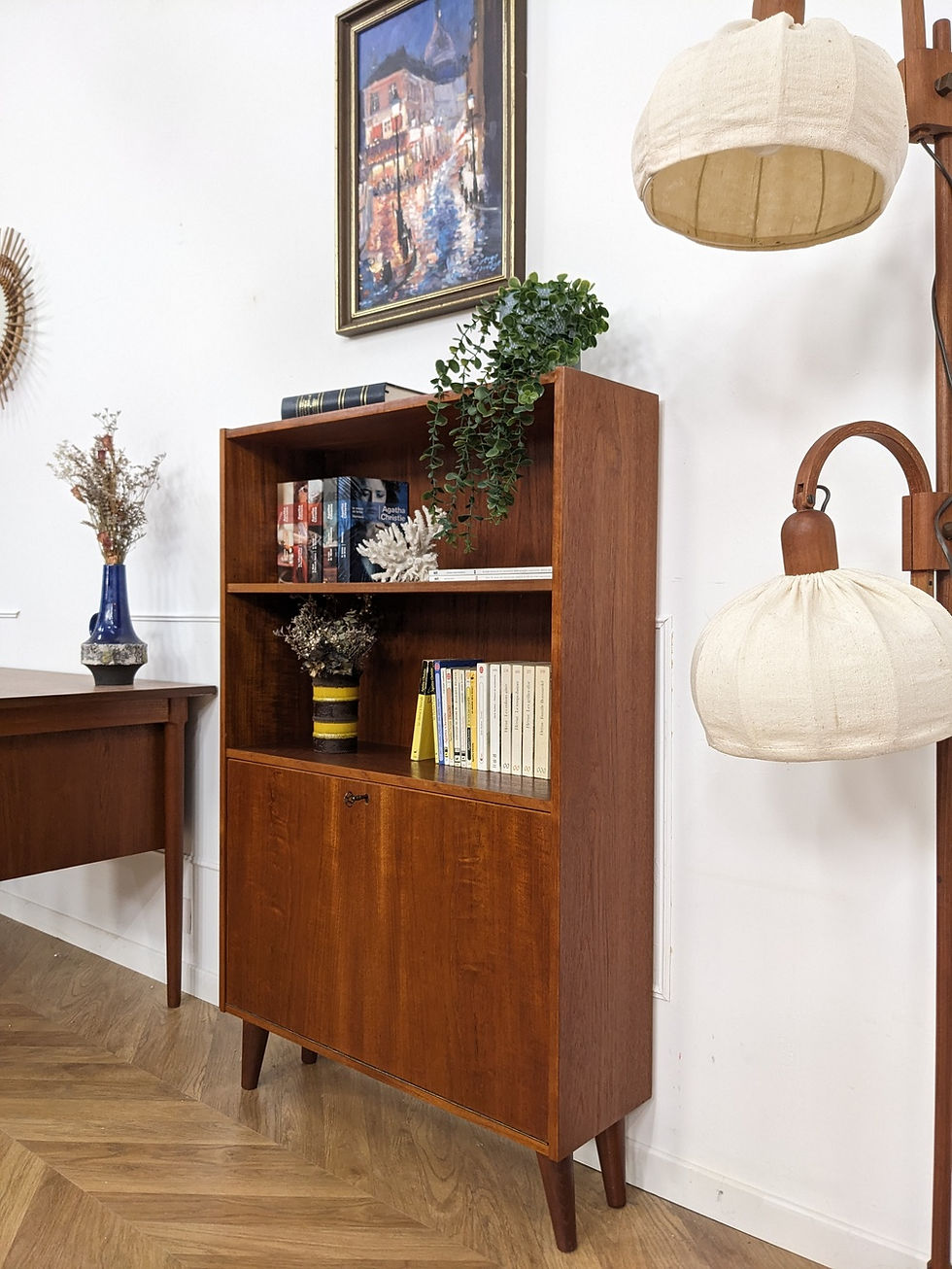 Miniature : Bibliothèque moderniste en teck
