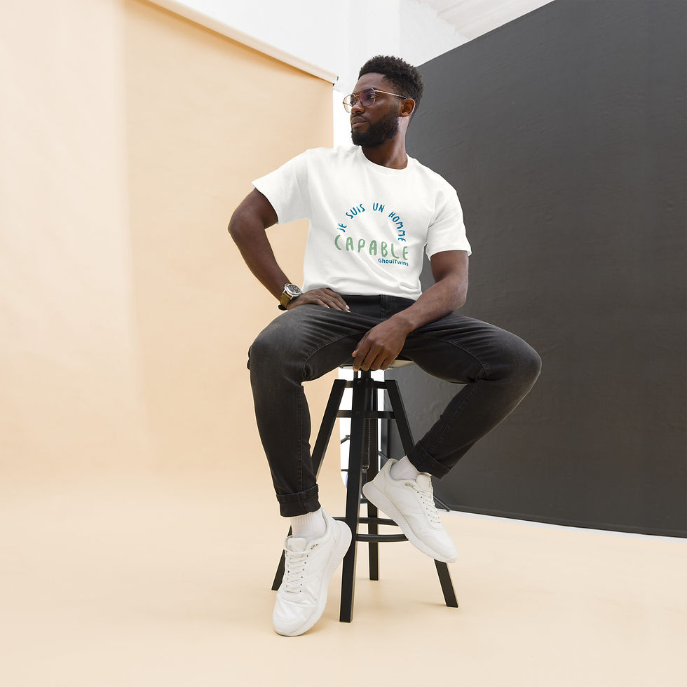 Miniature : T-shirt Unisexe Je suis un Homme Capable signé GhoulTwins