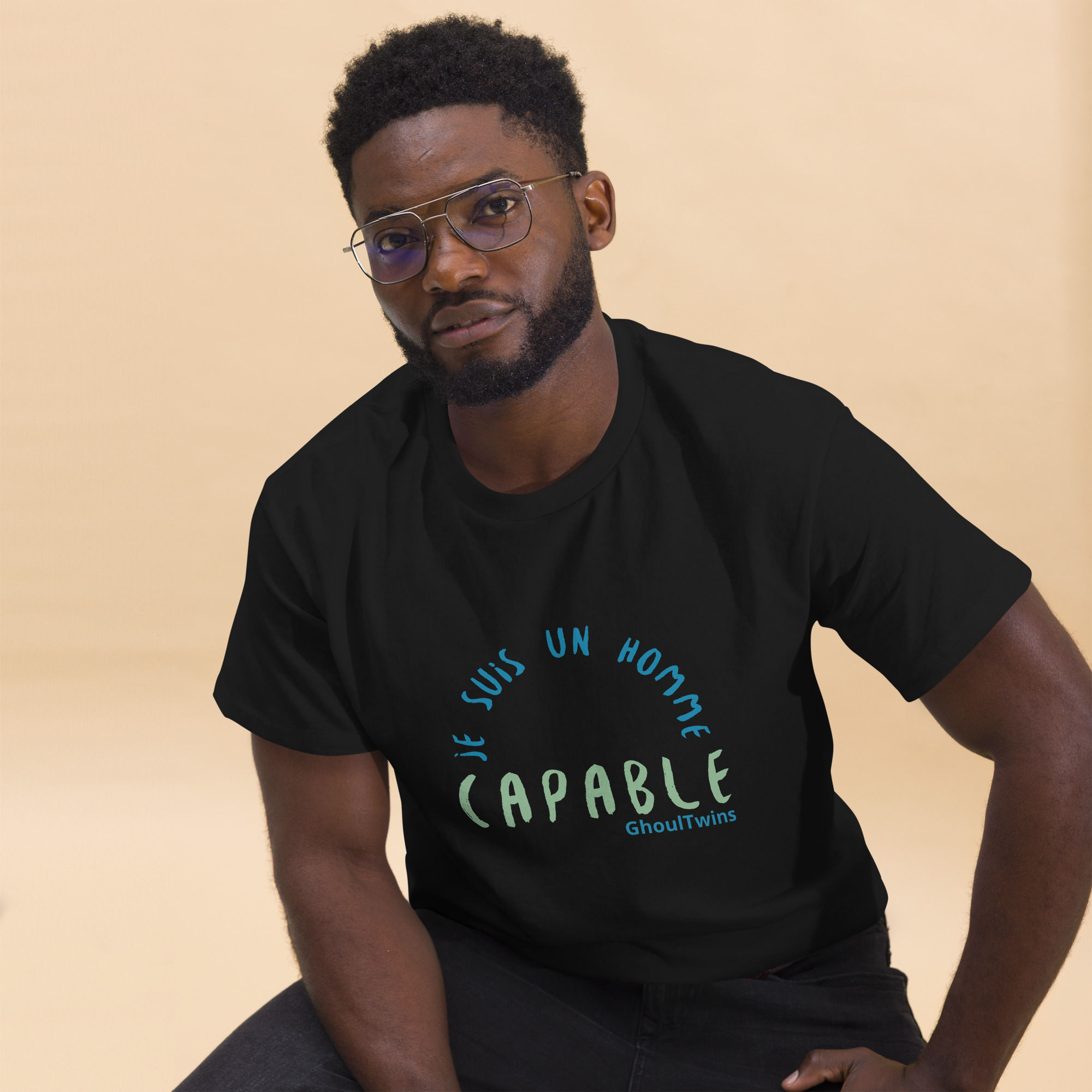 T-shirt Unisexe Je suis un Homme Capable signé GhoulTwins