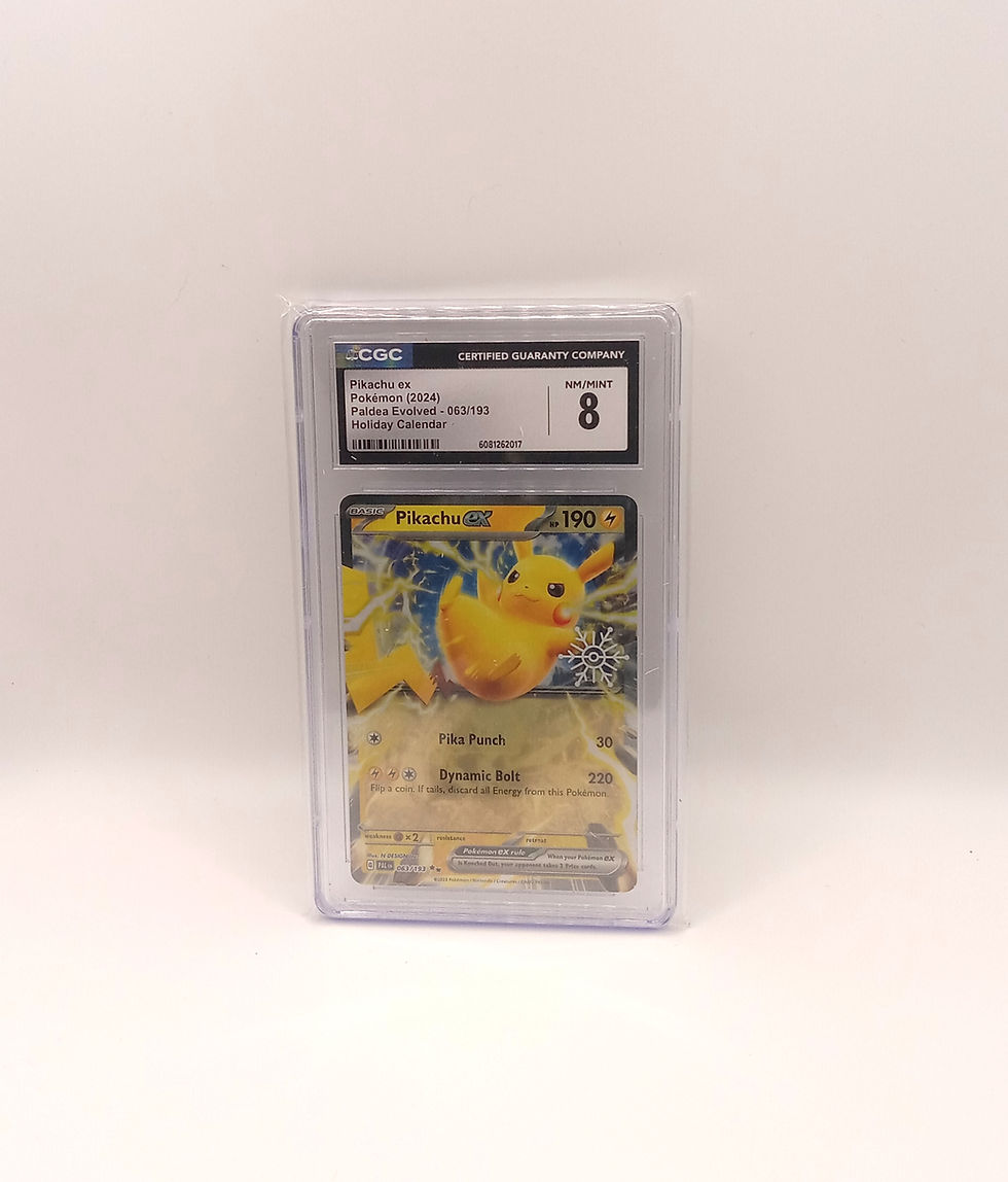 PIKACHU EX HOLIDAY CALENDER 2024 POKEMON CARD CGC GRADED 8 MINT
