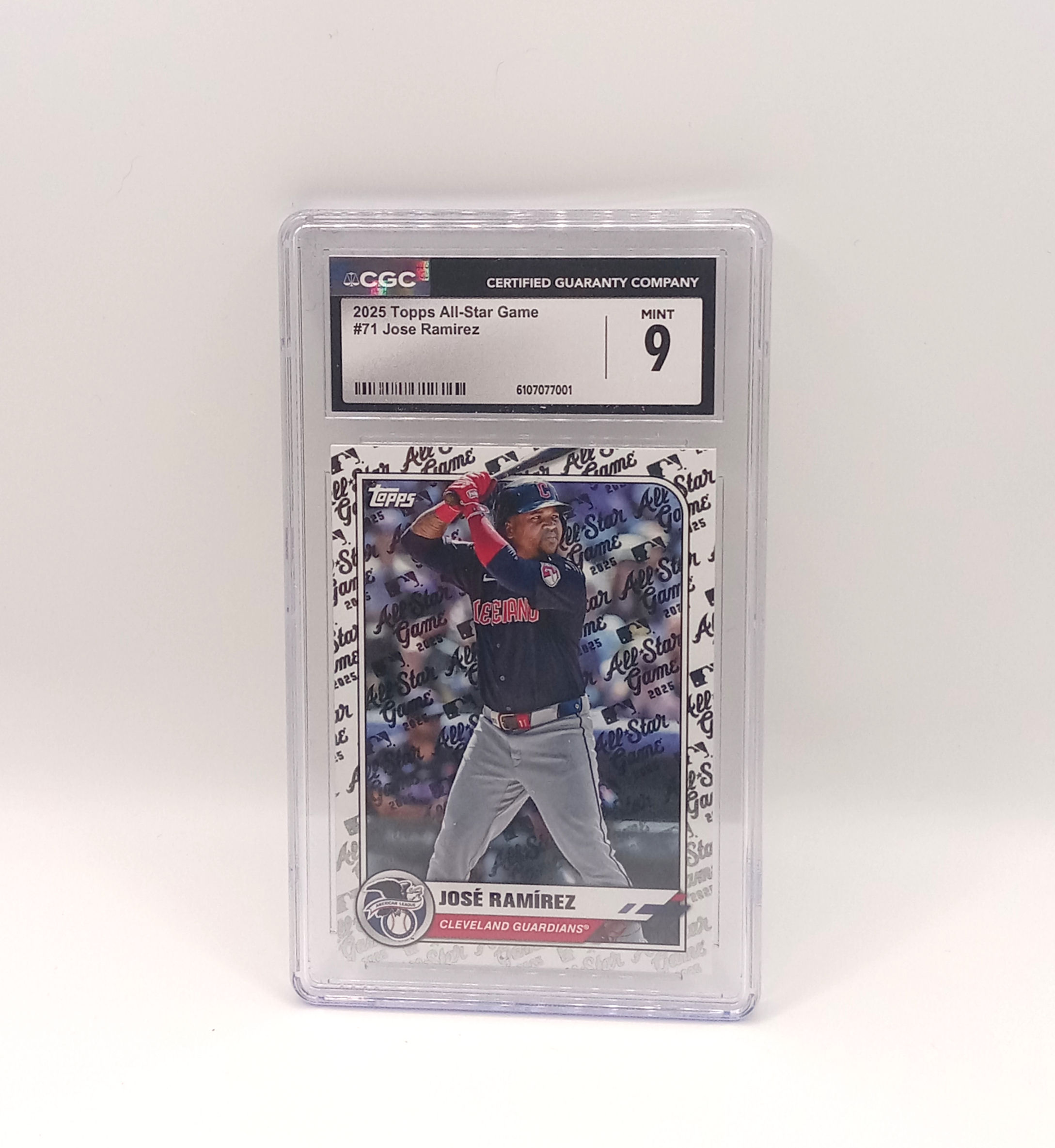 Jose Remirez #71 2025 TOPPS ALL-STAR GAME MLB Card CGC GRADED 9 Mint