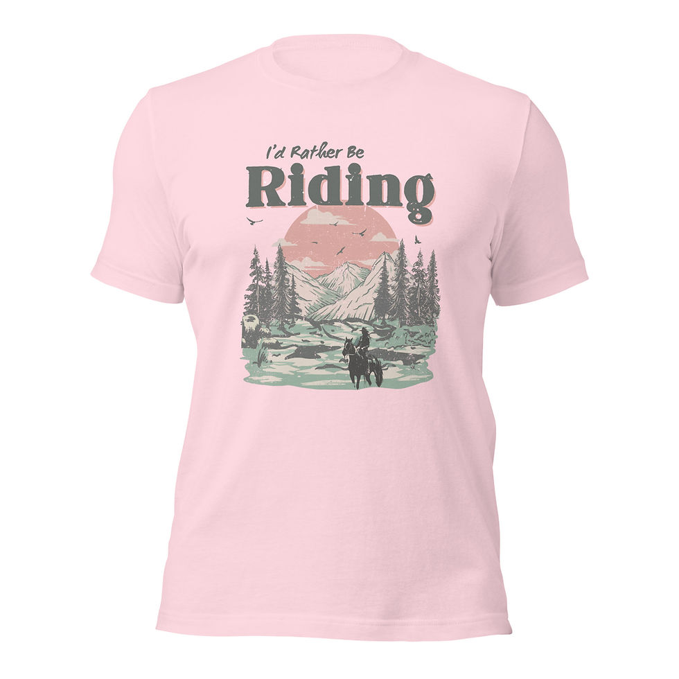 Thumbnail: I'd Rather Be Riding crewneck tee