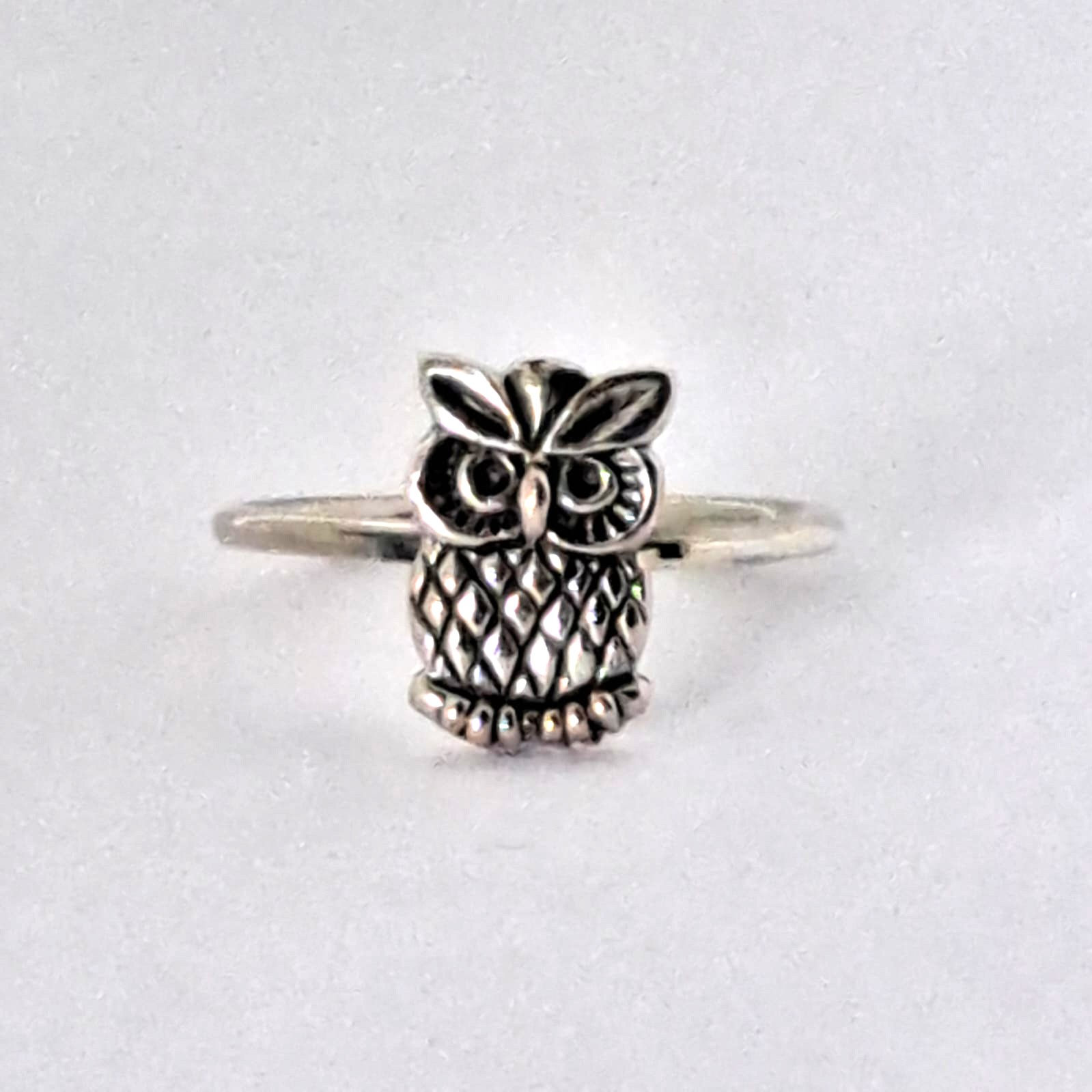 Sterling Silver Owl Ring