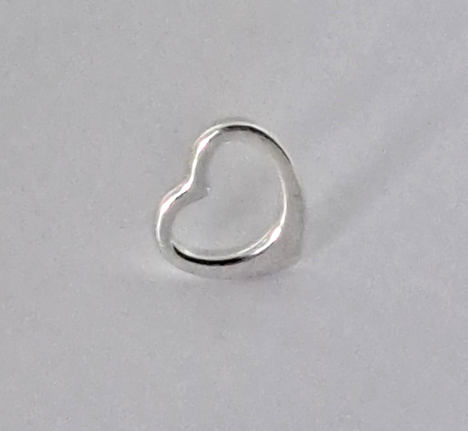 Sterling Silver Heart Charm Pendant Necklace