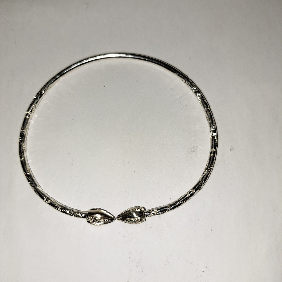 Sterling Silver Cocoa-themed Bera Bracelet - 6.5"