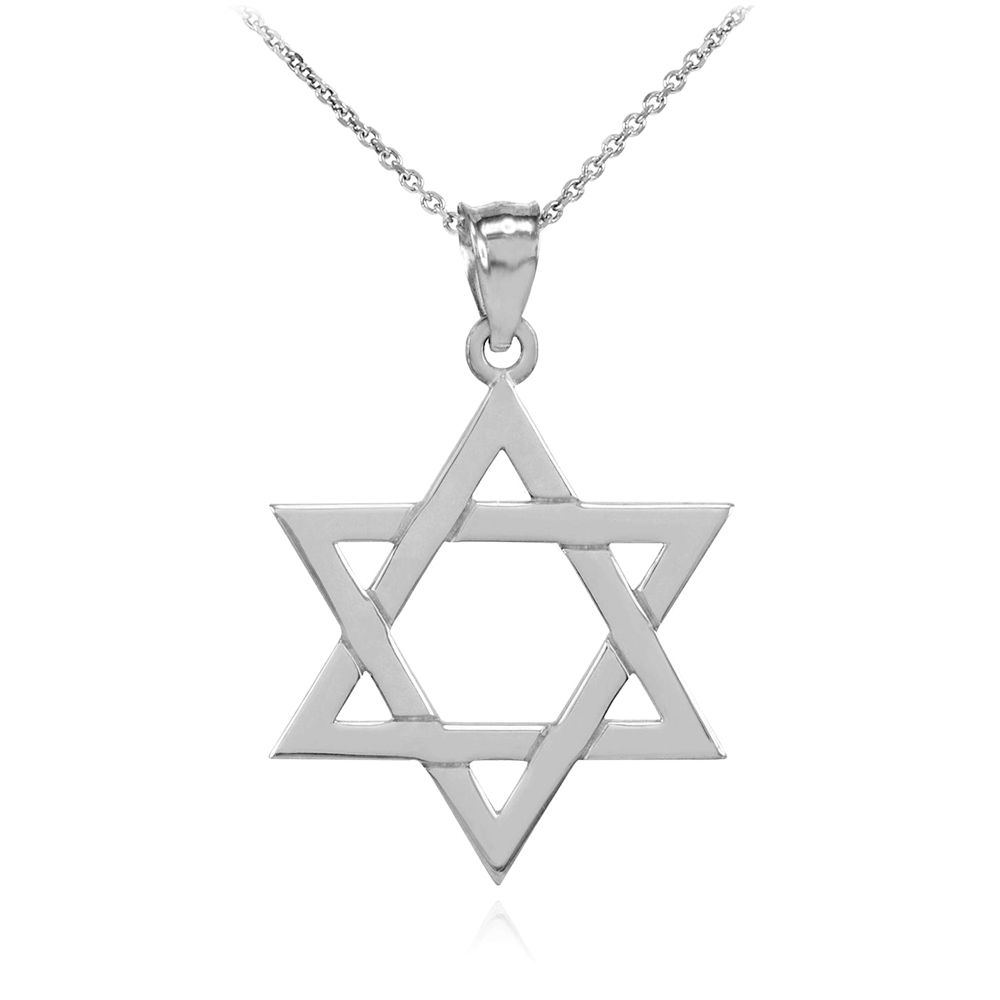 Sterling Silver Star of David Charm Pendant