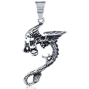 Stainless Steel Dragon Pendant
