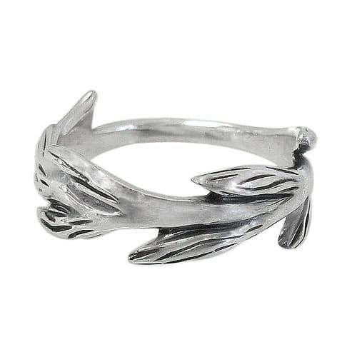 Sterling Silver Leaf Ring