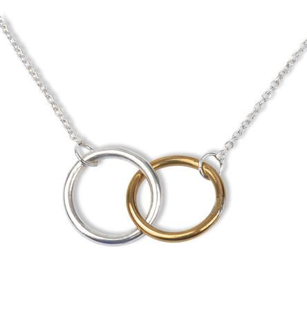 Inseparable Sterling Silver & Gold Dipped Cirles Pendant Necklace