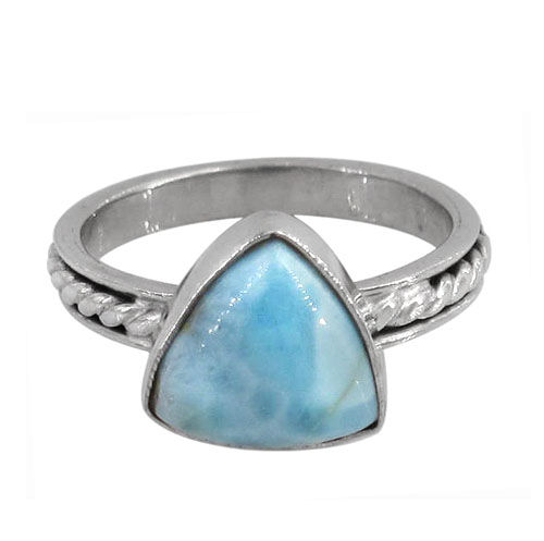 Sterling Silver Larimar Ring