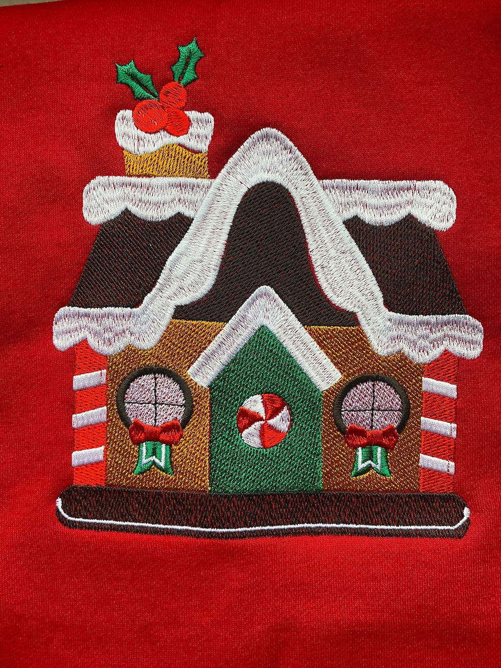 Christmas sweatshirt detail