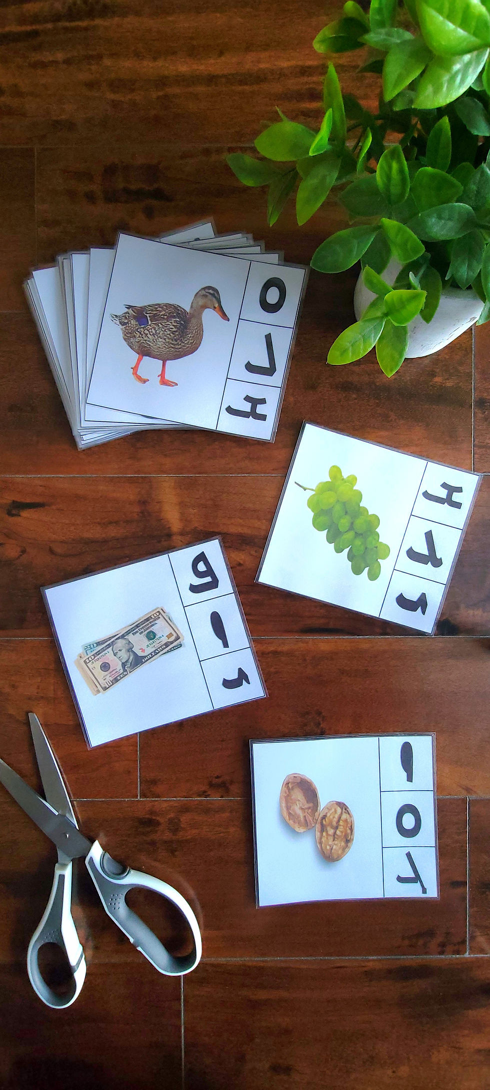 Thumbnail: Assyrian letters clip cards printable for hands on alphabet matching and early learning