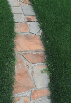 Дорожка. Укладка крупного камня