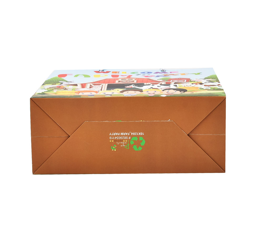 Thumbnail: PPJ ® -HAPPY BIRTHDAY (FARM THEME) (10 PCS ) 10X12X4 INCH PAPER CARRY BAGS