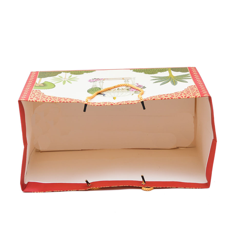 Thumbnail: PPJ ® -WEDDING HAMPER (JHAROKHA PEACOCK) (10 Pcs.) 16X12X8 INCH PAPER CARRY BAGS
