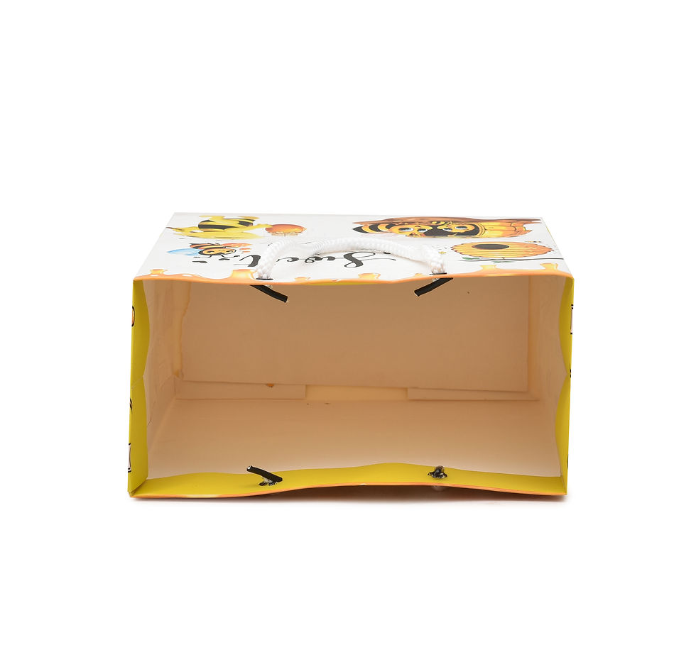 Thumbnail: PPJ ® -HAPPY BIRTHDAY (HONEY BEE THEME) 10X8X4 INCH  (10 PCS) PAPER CARRY BAGS