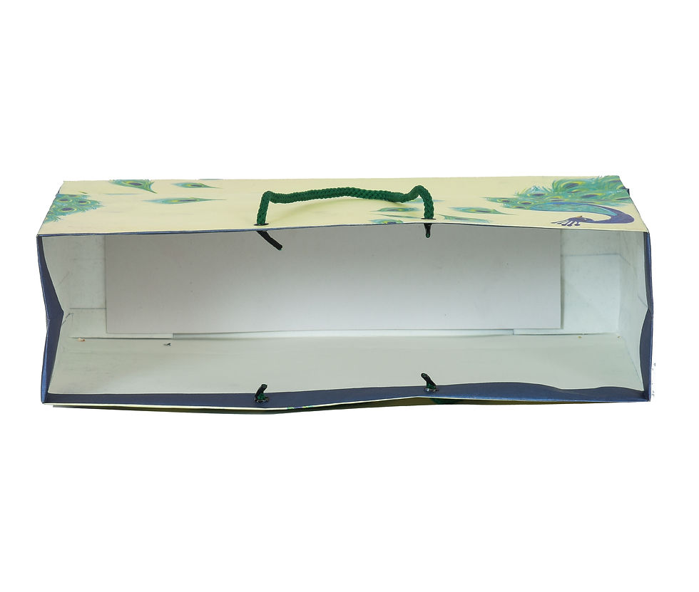 Thumbnail: PPJ ® -WEDDING (PEACOCK FEATHER) (10 Pcs.) 10X14X4 INCH PAPER CARRY BAGS