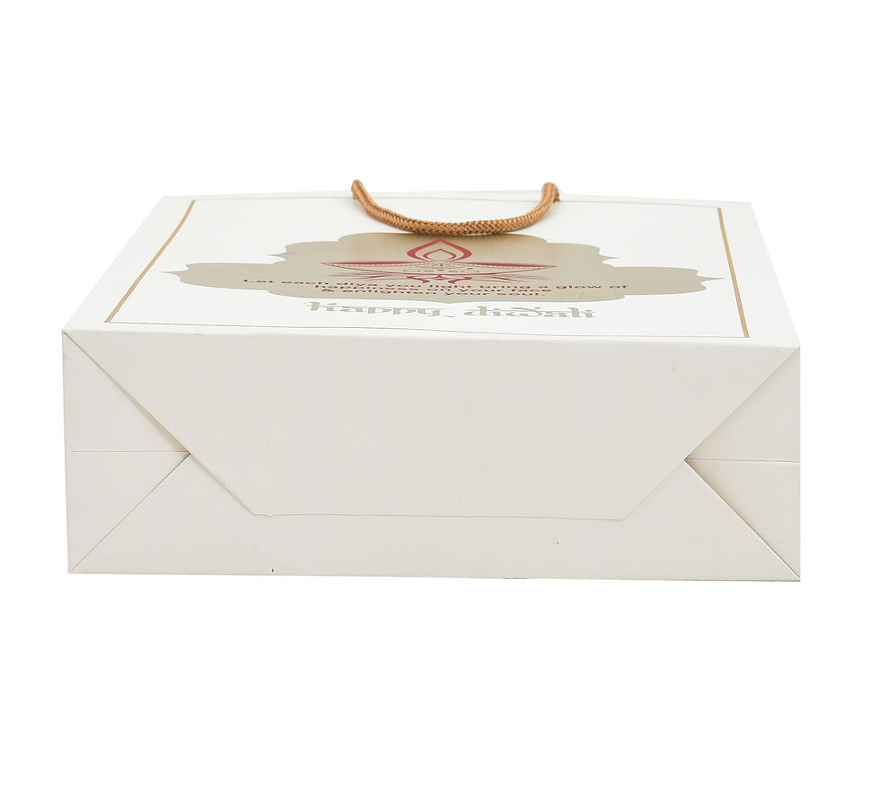 Thumbnail: PPJ ® -HAPPY DIWALI (DIYA MESSAGE ) (10 Pcs.) 16X12X4 INCH PAPER CARRY BAGS