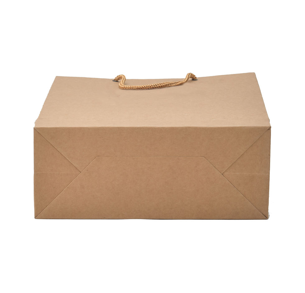 Thumbnail: PPJ ® -PLAIN BROWN (IMP CRAFT PAPER) (10 Pcs.) 10X12X4 INCH PAPER CARRY BAGS