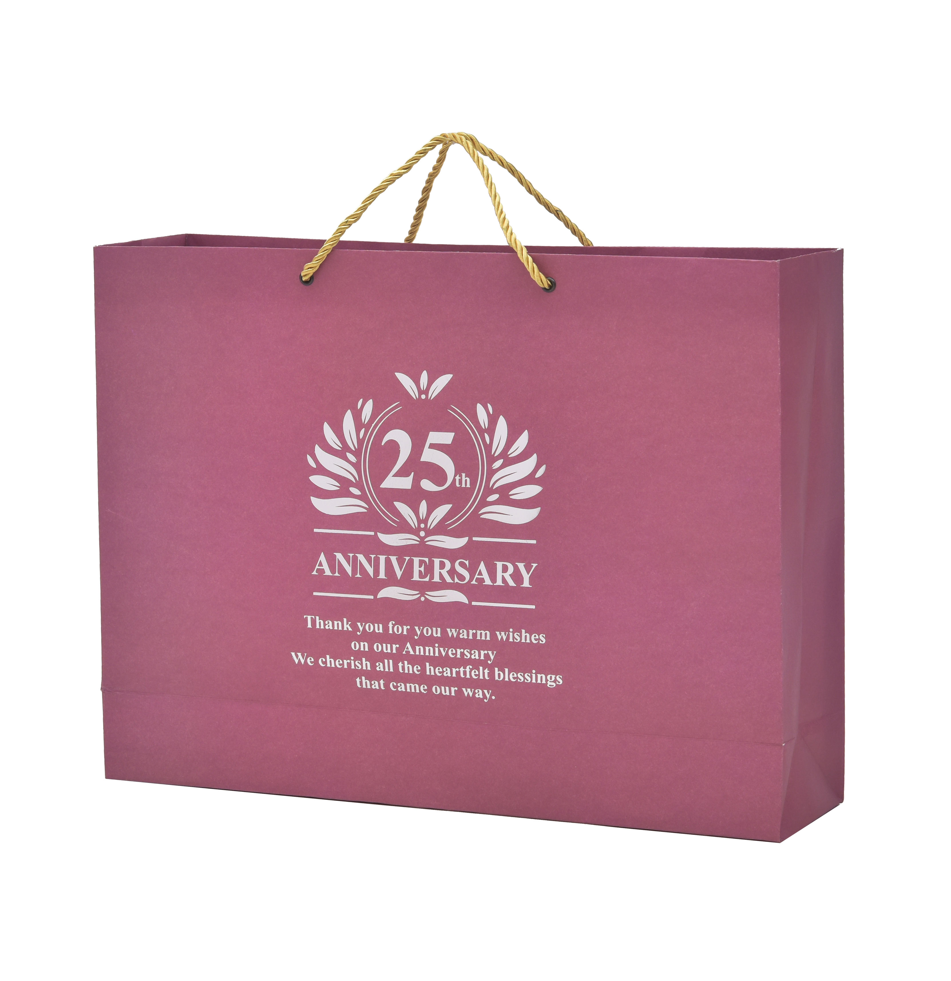 PPJ ® -25TH ANNIVERSARY (10 Pcs.) 16X12X4 INCH PAPER CARRY BAGS