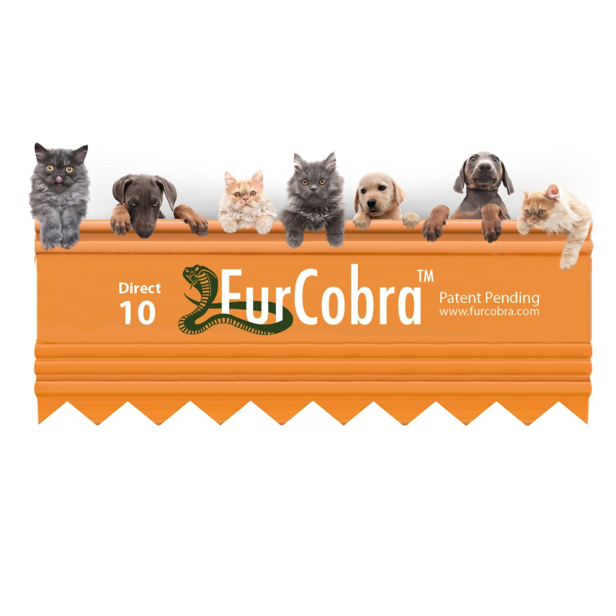 FurCobra Soft 10 Pet Groomer - Safe Detangling Brush for Cats & Dogs