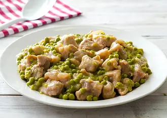 spezzatino di maiale con piselli